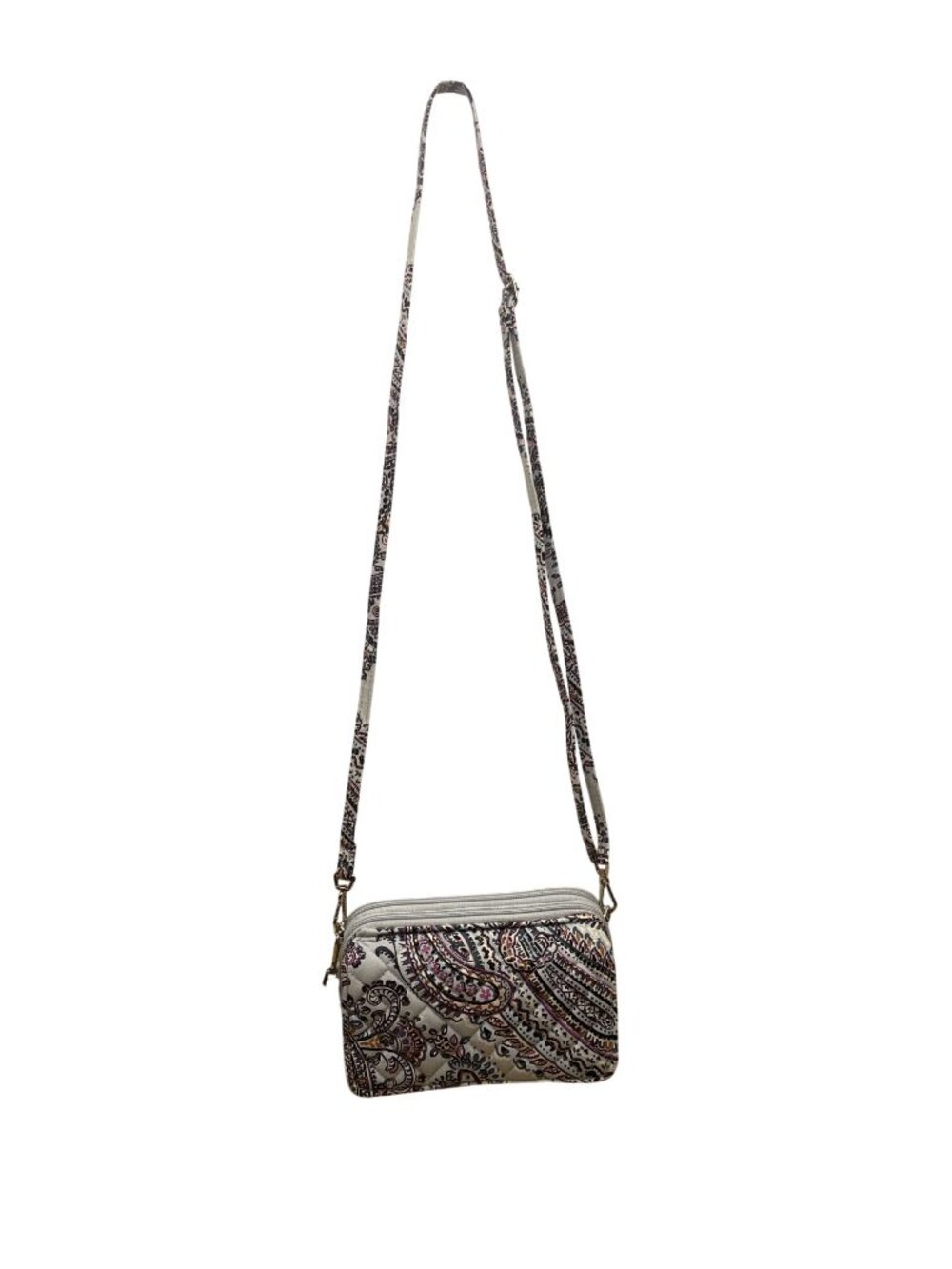 Vera Bradley Women’s Soft Sky Paisley Adjustable Strap RFID All-In-One Crossbody